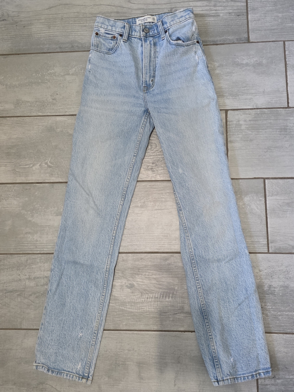 Abercrombie & Fitch Light Wash Straight Leg Jeans